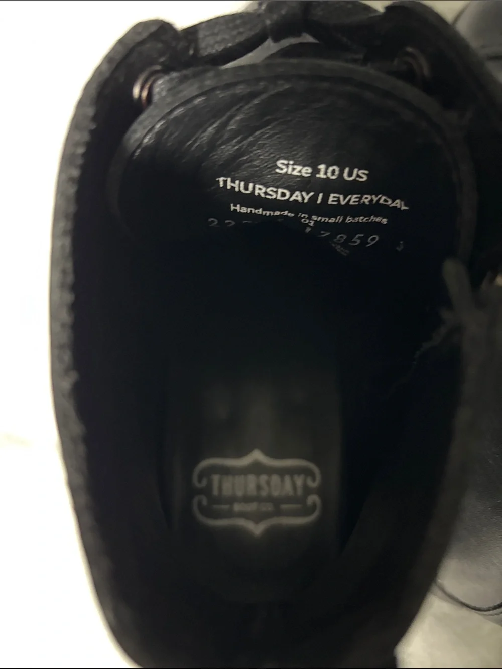 Like New! Thursday Boot Company Black Leather Lace-Up Cap-Toe Boots Size 10
